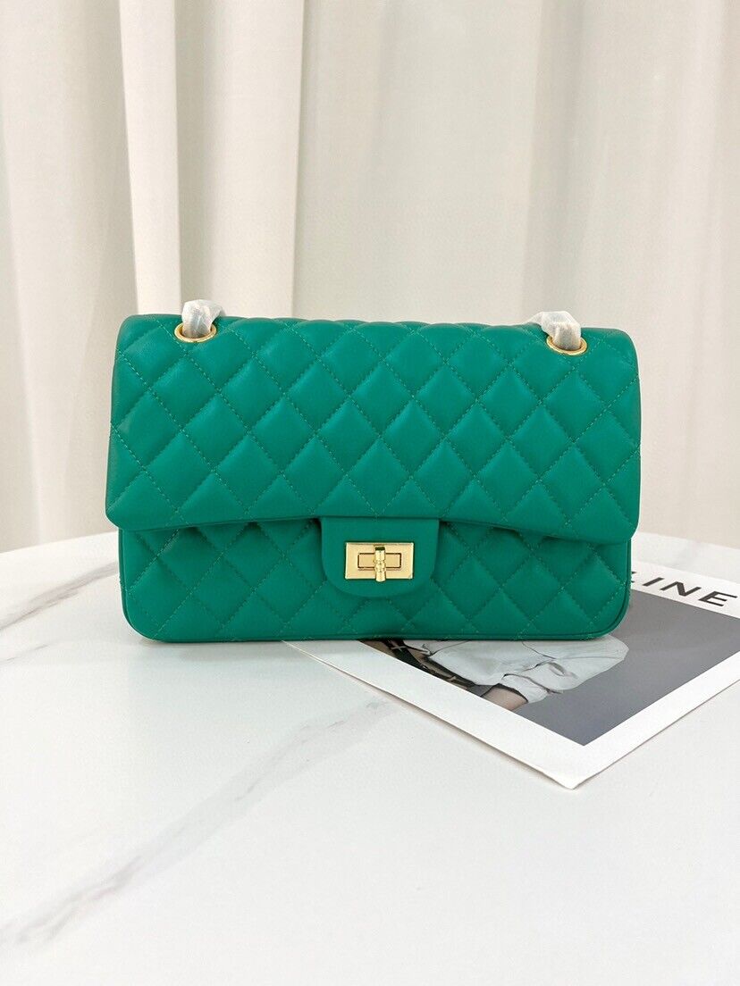 Timeless Women's Leather Tote Quilted Crossbody Shoulder Bag Flap Chain Bag