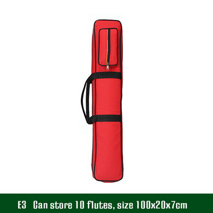 Portable Flute Bag Backpack Canvas Flute Storage Case Instrument Accessories