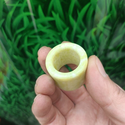 Exquisite Old Chinese Jade Handmade Wrench Ring -
