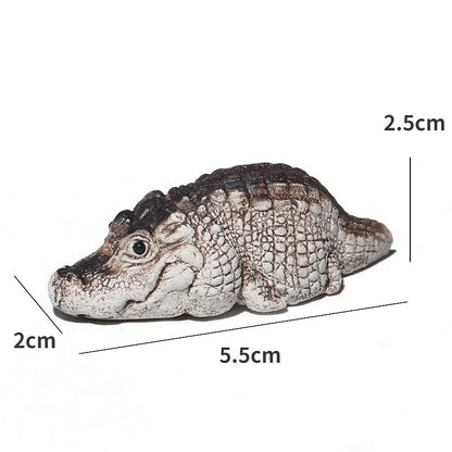 Cute Crocodile Tea Pet Handmade Tea Play Desktop Decoration Resin Ornaments