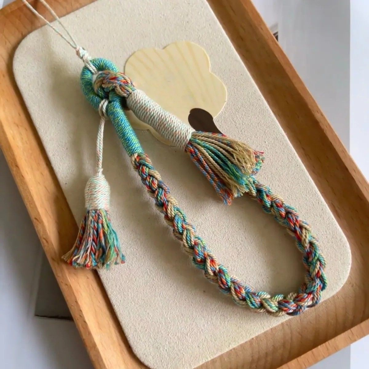 Tibetan Handmade Cotton Tassel Lanyard 4pcs Phone Bag Wrist Strap