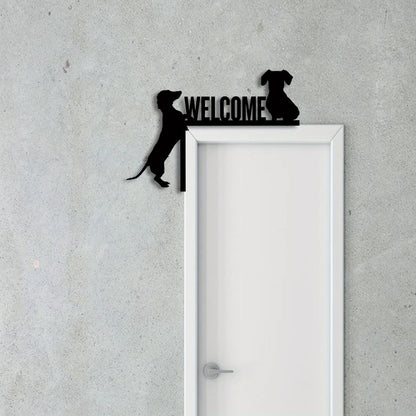 Wiener Dog Welcome Metal Wall Art Dachshund Pet Lover Gift Home Decor