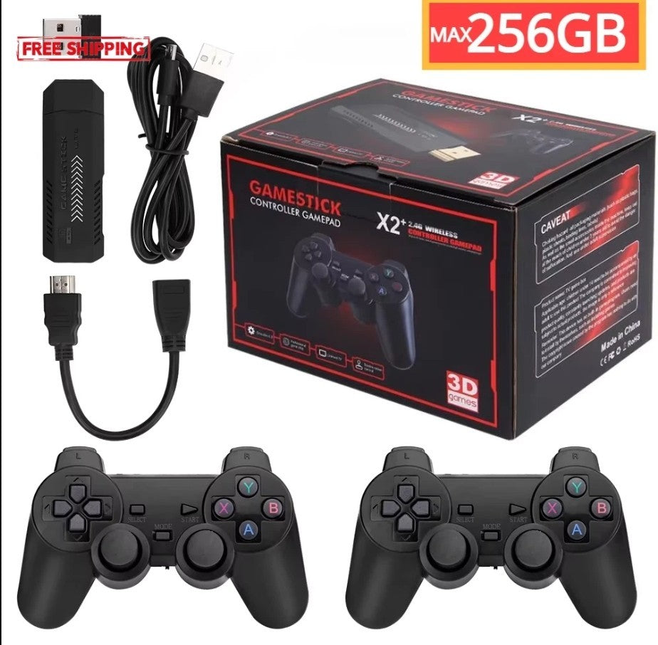 GD10 Plus Game Stick Console 58,000 Games 4K HD Dual Wireless Controller N6