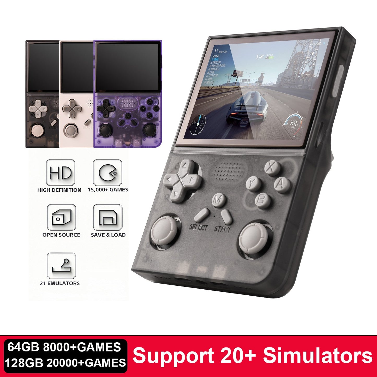 2026 New Upgraded R40S PRO Retro Handheld Game Console, 128GB Mini Video Game