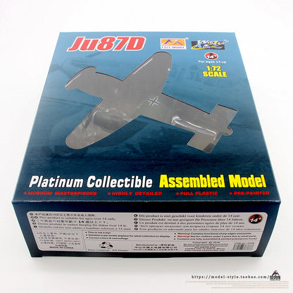 1/72 World War II German Air Force JU87D-1 Stuka Bomber Aircraft Model