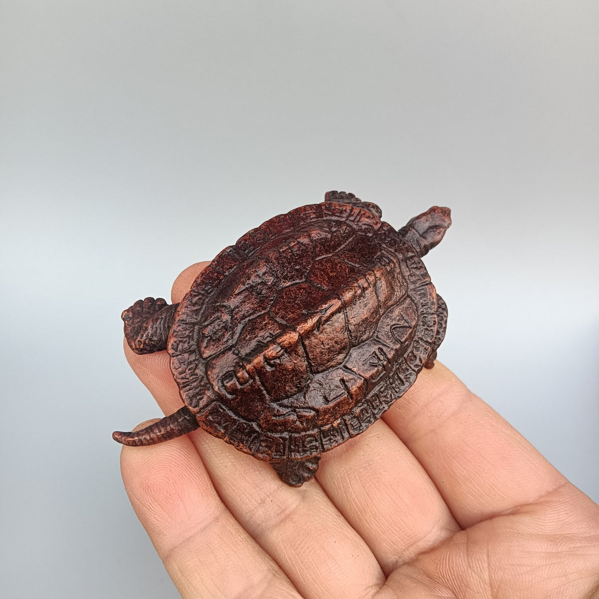 Chinese Bronze Turtle Tea Pet Home Decoration Statue-