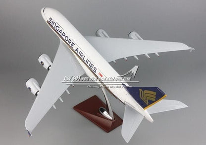 45CM 1:160 SINGAPORE AIRLINES AIRBUS A380 9V-SKA Passenger Airplane Resin Model