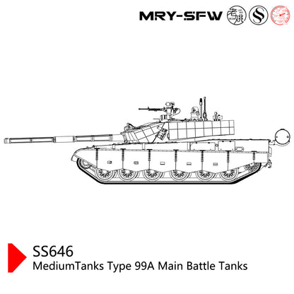 SS200646 1/200 Military Model Chnia MediumTanks Type 99A Main Battle Tanks