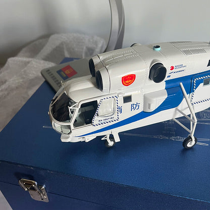 1:32 47CM Qingdao Fire Protection Kamov KA-32 Helicopter Diecast Airplane Model