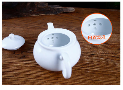 Ceramics Flower Teapot 140ml 4.7oz Kungfu Tea Set Tea Infuser