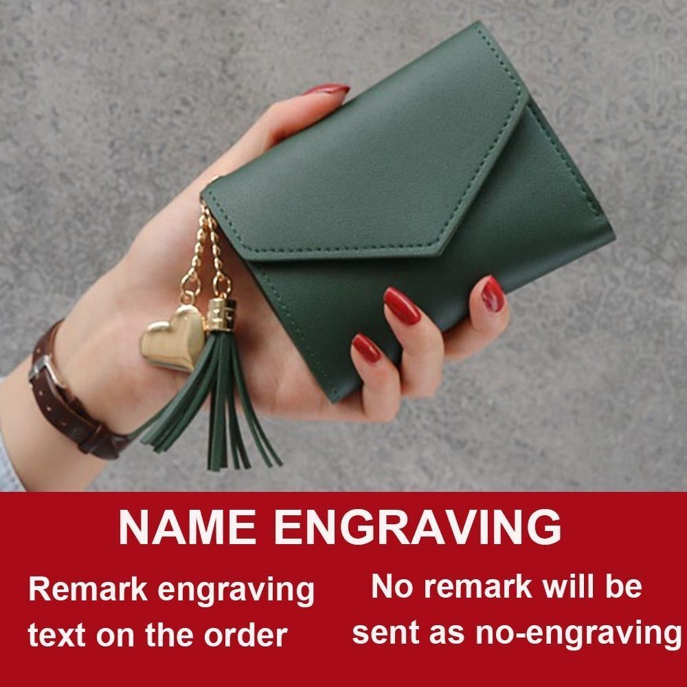 Short Leather Women Wallets Customized Mini Card Holder Purse 11*9*1.5 CM 1 PC