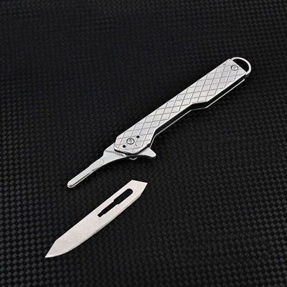 Stainless Steel Pocket Utility Folding Knife #60 Scalpel Blades Outdoor EDC Tool