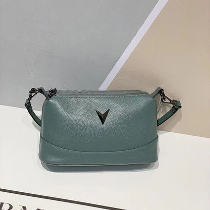 Women Genuine Leather Bag Female Natural Cowhide Shoulder Cross-body Bag