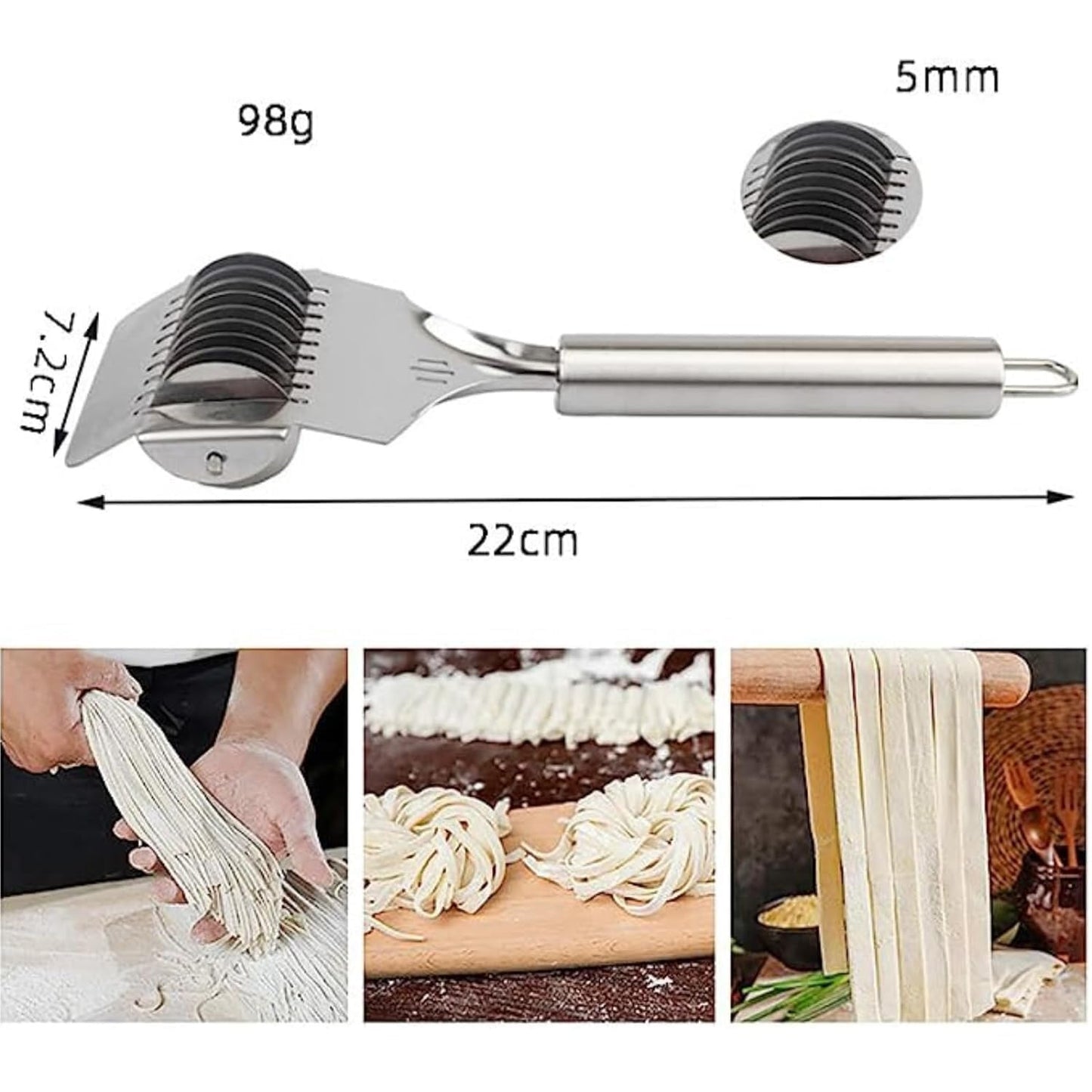 Noodle Cutter Roller High Grade Stainless Steel Lattice Roller Docker Dough Cutt