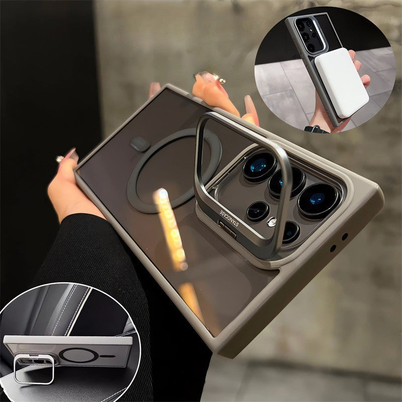 For Samsung Galaxy S25 Ultra S24 S23 S22 Kickstand Mag Safe Case+Lens Protector
