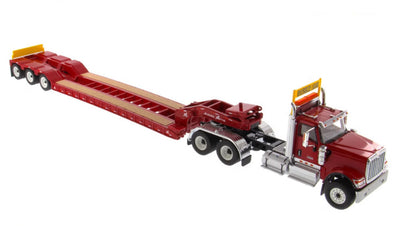1:50 DM International Trailer Container Lowboy Trailer Tractor Diecast Model