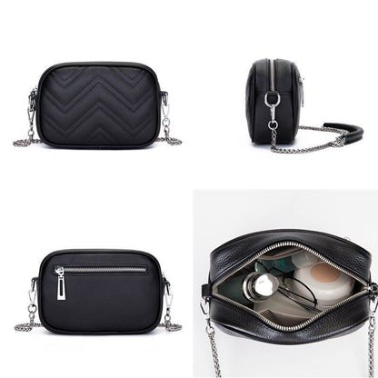 Women's Bag Leather Shoulder Bag Handbags Chain Small Ladies Crossbody Purse Sac