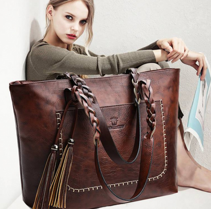 Women Fashion Faux Leather Handbags Tote Shoulder Bag Messenger Crossbody Purse