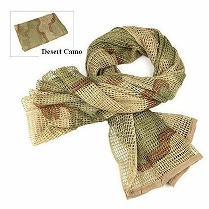 190*90 cm Cotton Scarf Mesh Sniper Airsoft Face Mask Camping Bandana Camouflage