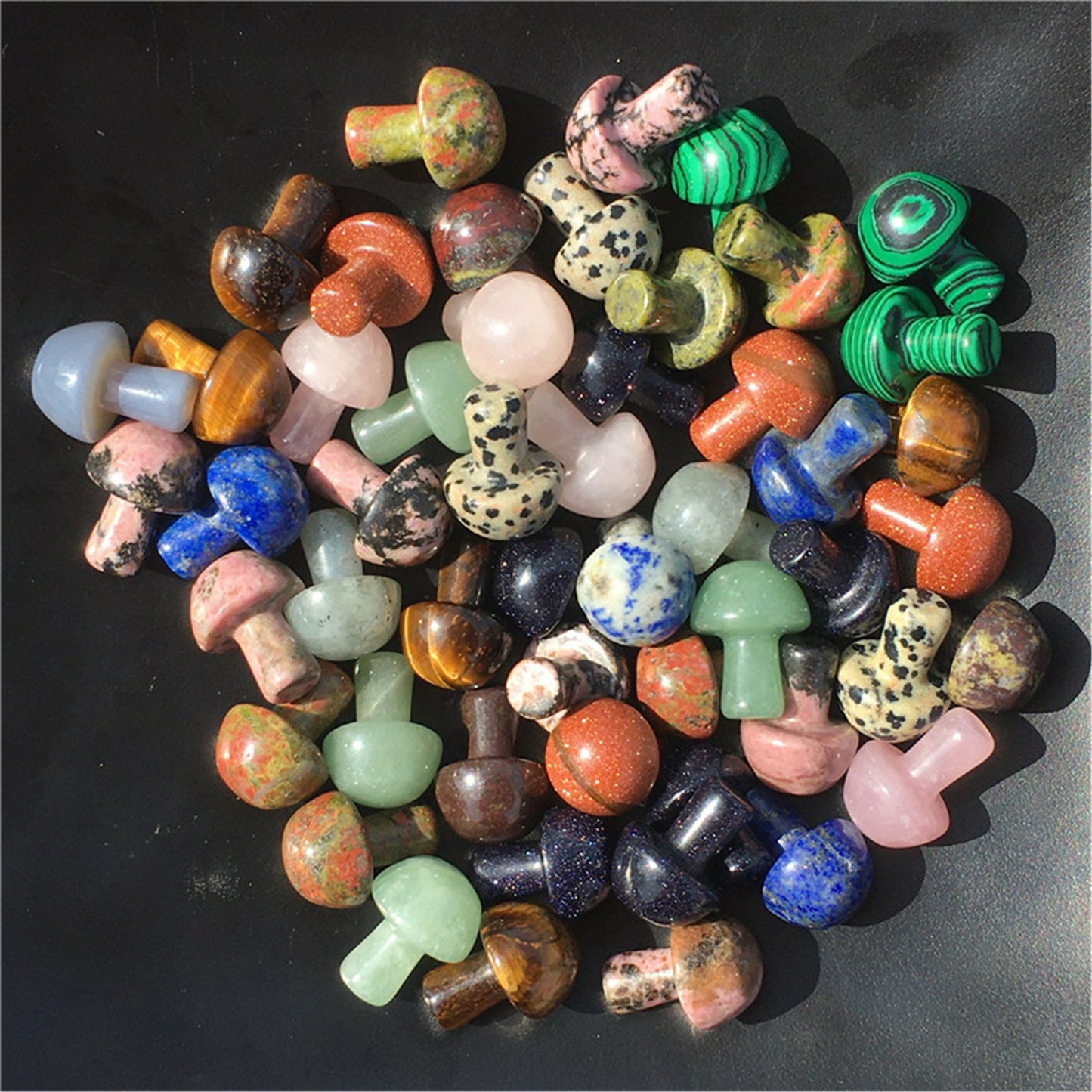 A lot 15MM+ Natural mushroom Quartz Crystal Carved Polishing Wholesale Healing-5