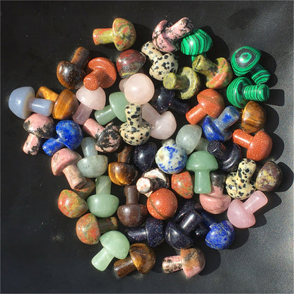 A lot 15MM+ Natural mushroom Quartz Crystal Carved Polishing Wholesale Healing-5