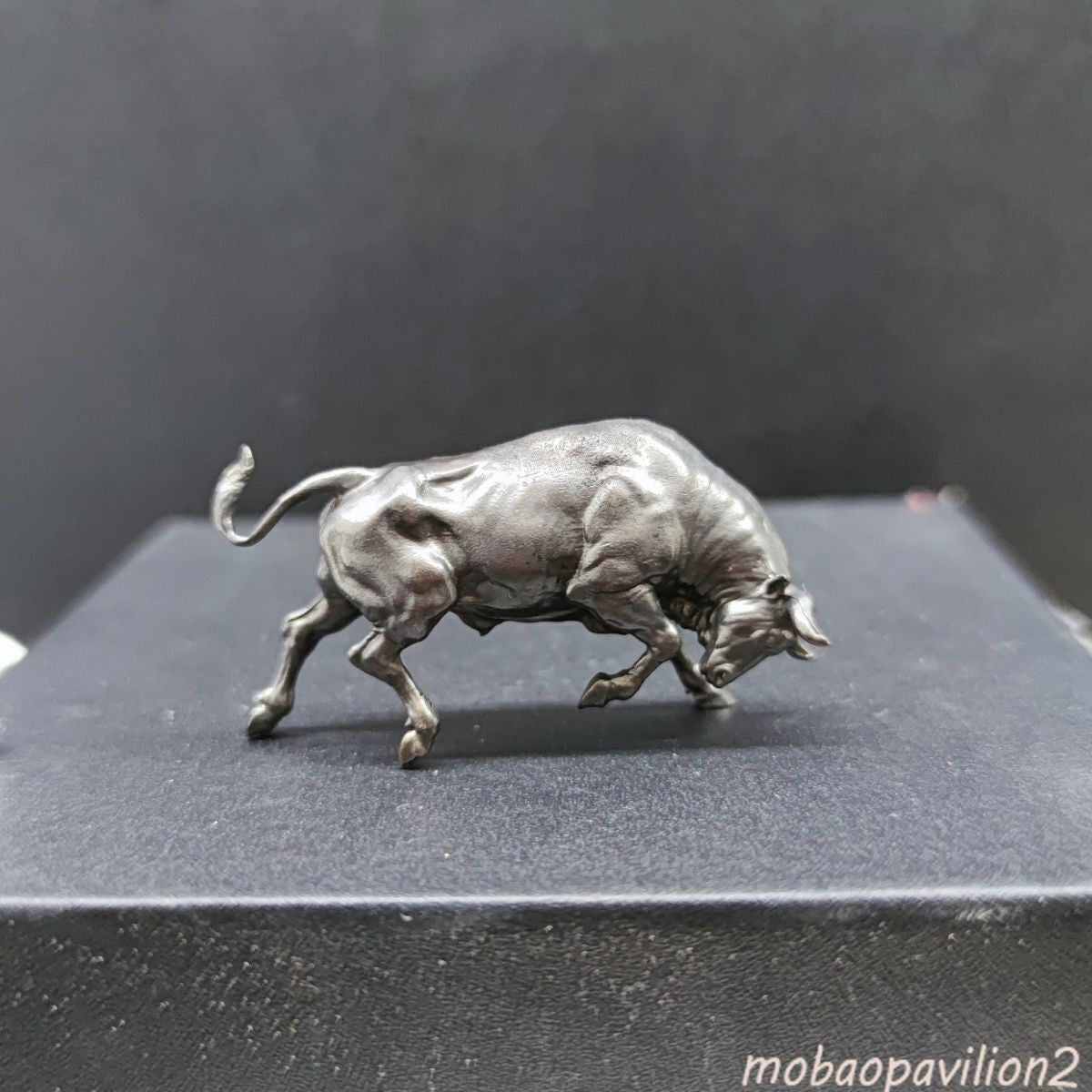 Pure Bronze Black Wall Street Bull Statue Model Ornaments Sculptures HomeDesign