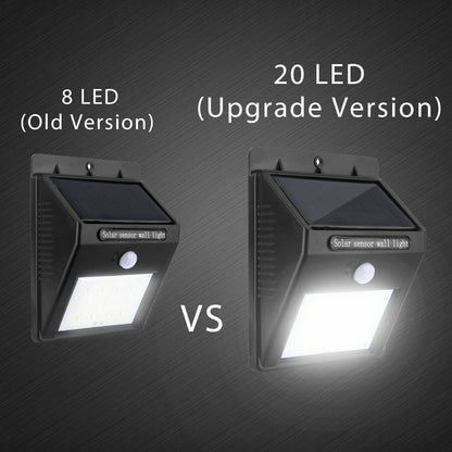 4 Luz LED Solar Para Exterior Con Sensor De Movimiento Jardin Patio Casa Lampara