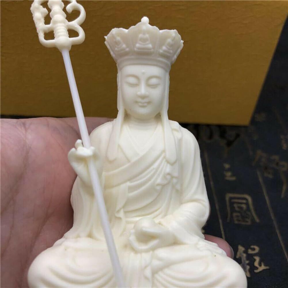 11.5cm Buddhism Carving Ksitigarbha Bodhisattva Buddha Statue Figurines