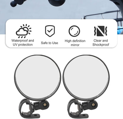 Bike Mirror Rotaty Round MTB Road Handlebar Bicycle Rear View Glass Cycling Lot