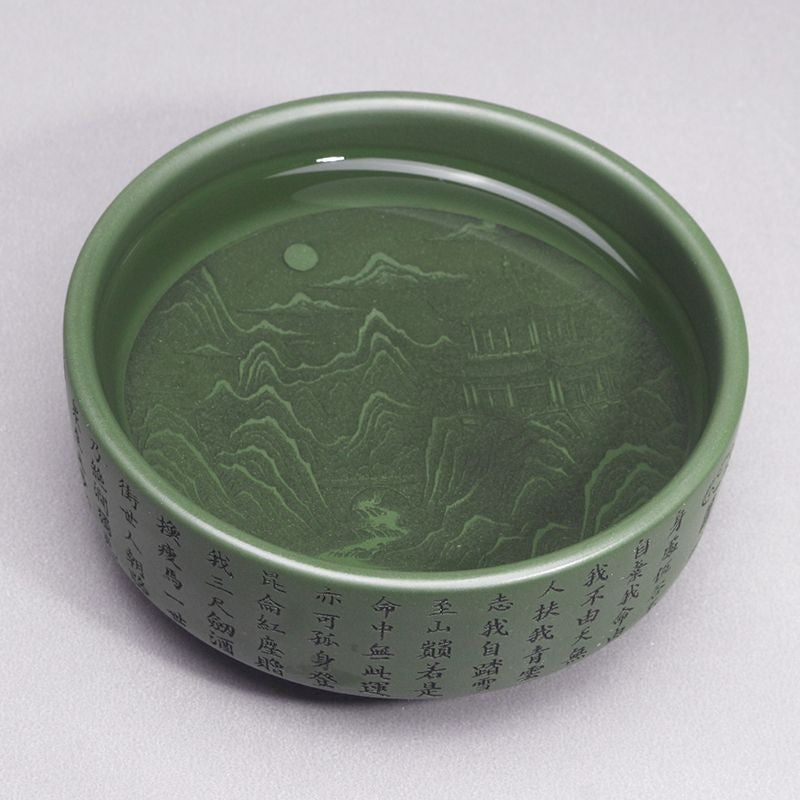 Yixing Zisha Master Cup Hand Carved Landscape Teacup Kung Fu Tea Cup