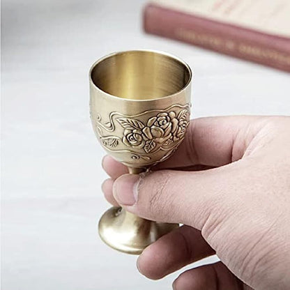 2pc Chalice Gold Goblet 1 Oz Communion Church Cup Holy Altar Chalice Mini Wine