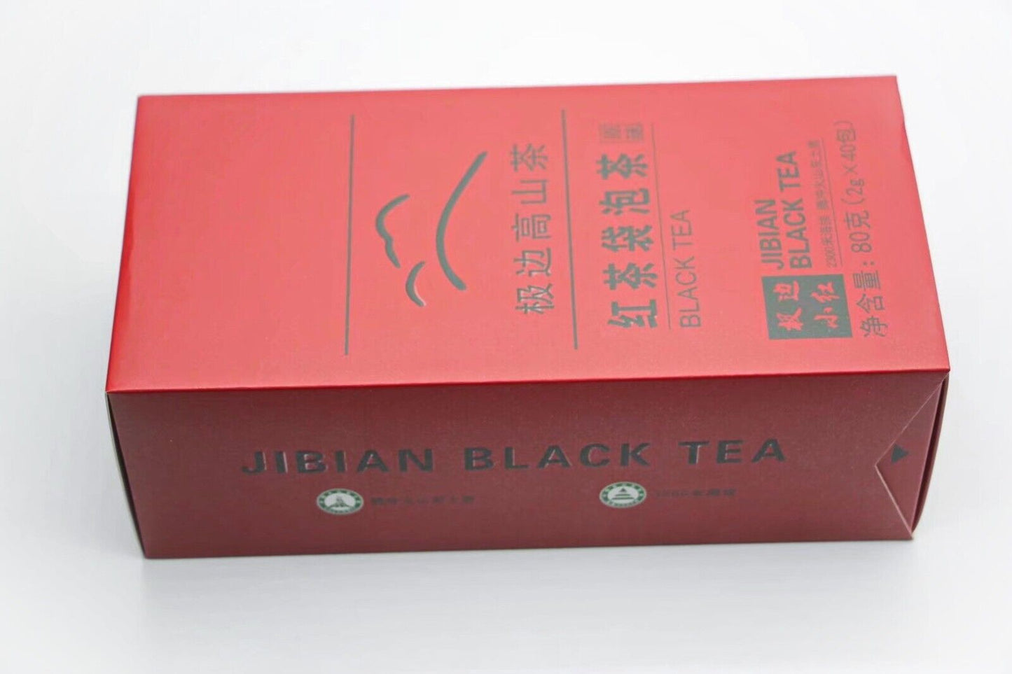 Chinese organic alpine black tea - tea bags, 40 pcs 2g each per 1 box (80g)