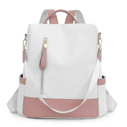 Women's Backpack Back Zipper Girls Schoolbag Travel Single Shoulder Backpack