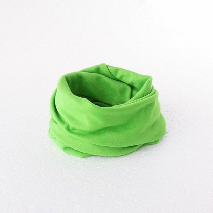 Hats Scarf Solid Knitted Cotton Baby Children Warm Earmuffs Colorful Crown Caps