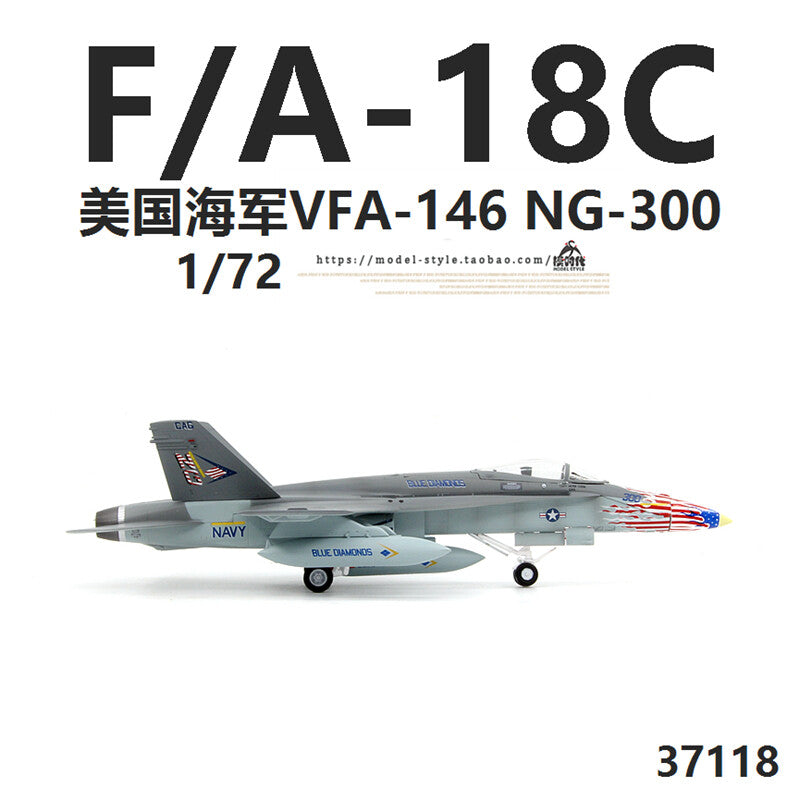 1/72 US Navy F/A-18C Hornet fighter VFA146 F18 aircraft model