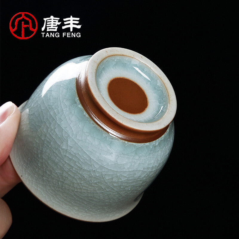 Ru Kiln Cup, Kung Fu Tea Cup, Ceramic Tea Cup, Tea Set, Ice Cracked Cup