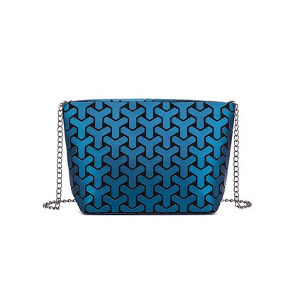 Chain Shoulder Bag Geometric Messenger Plain Folding Crossbody Purse Clutch Bag
