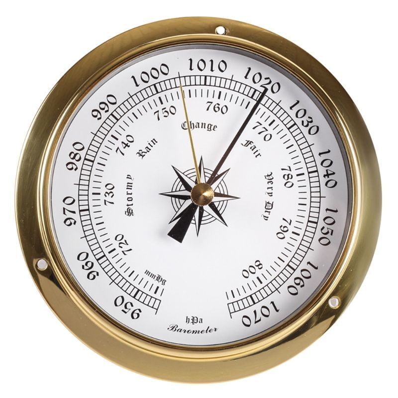 Hygrometer Barometer 115mm Wall Mounted Thermometer Tidal Clock Weather Station