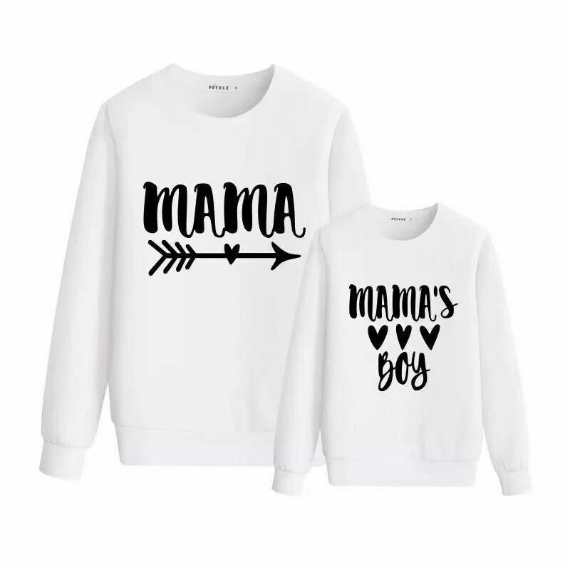 Matching Outfits Clothes Son T-Shirt Woman Kids Baby Winter Sweater Family Tops