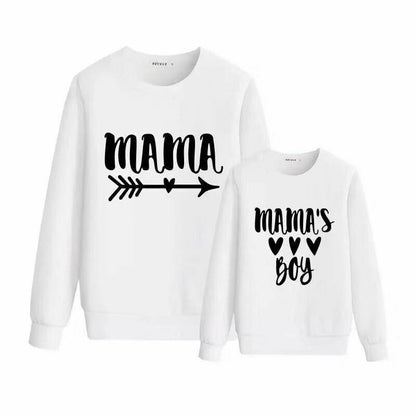 Matching Outfits Clothes Son T-Shirt Woman Kids Baby Winter Sweater Family Tops
