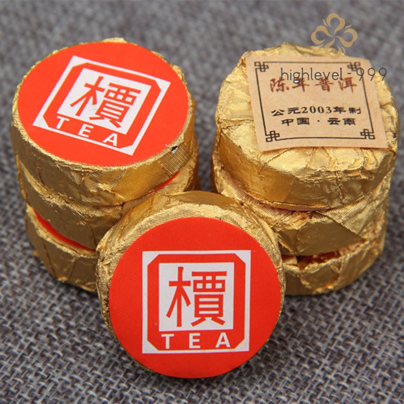 500G 2003 Puer Tea Mini Tuo Golden Cake Ripe Shu Old Chinese Tea -