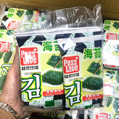 Original Flavor Iwaki Crispy Seaweed Snacks, Seaweed Crisp, 4 Bags/40 Packs