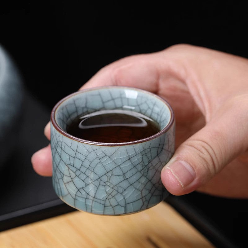 70ML Zen Wing Pattern Small Cup Ceramic Tea Cup Household Tea Cup Tea Set
