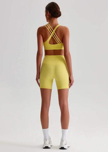 Women Gym Yoga Set – Spaghetti Strap Sports Bra & Leggings