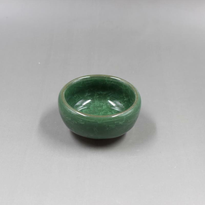 2.24 inch Chinese Crackles Porcelain Song Guan Kiln Green Glaze Teacup Cup