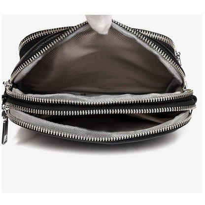 Sling Shell Handbag Genuine Leather Vintage Shoulder Messenger Bag 3*14.5*20.5CM