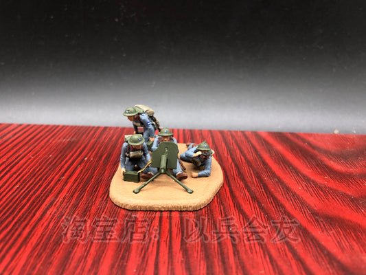 1/72 WWII Chinese Heavy machine gun group + 4Pcs soldier model