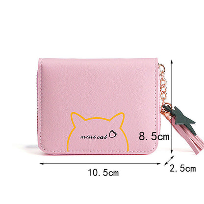 Fashion Small Women Zipper Wallet Leather Coin Bag Credit Card Mini Purse Clutch
