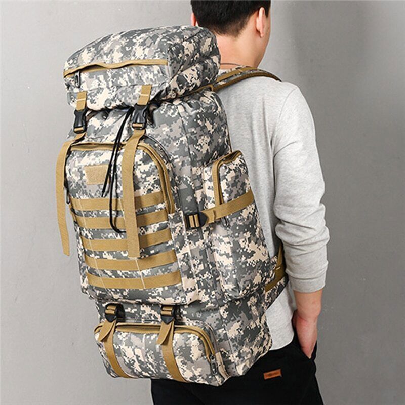 80L Backpack Army Hiking Camping Backpack Travel Outdoor Sports Climbing Bag
