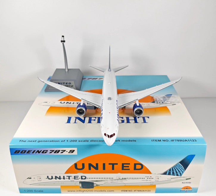 1:200 InFlight UNITED Boeing 787-9 N29981 Passenger Airplane Diecast Plane Model